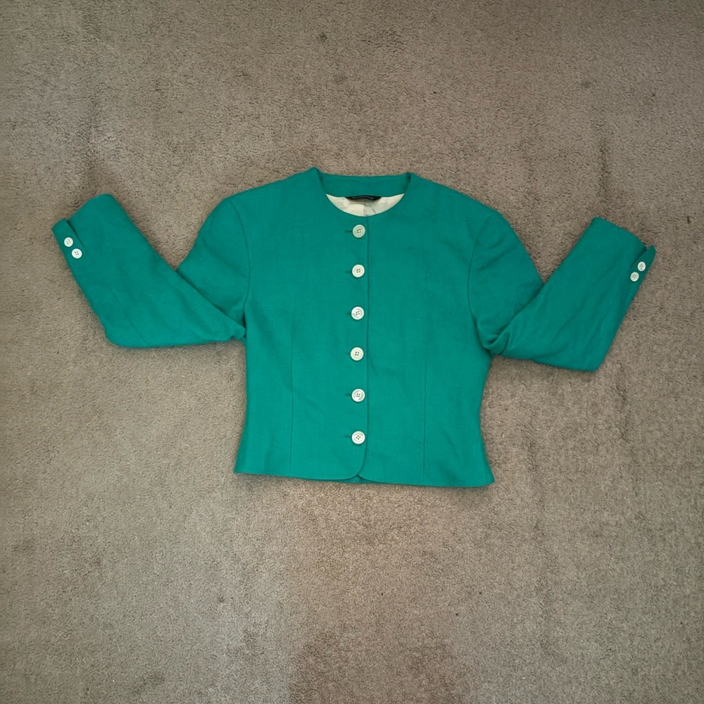 Burberry Teal Women's Blazer